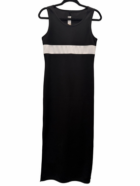 Vintage 90s Black and White Maxi Sleeveless Dress